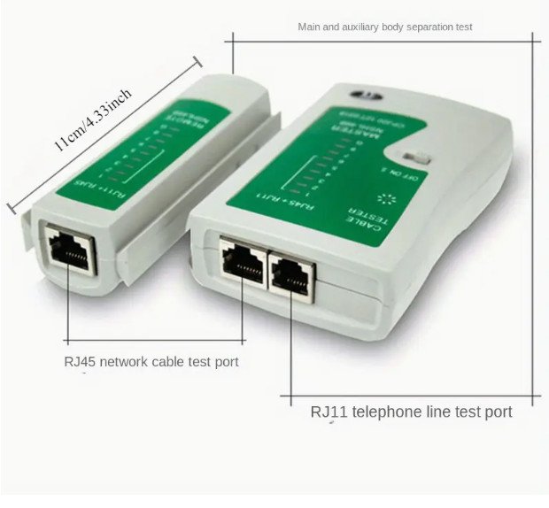 img-1740611563-b3035f554847.jpg Tester za LAN UTP kabele RJ45 RJ11 konektor - Slika 1