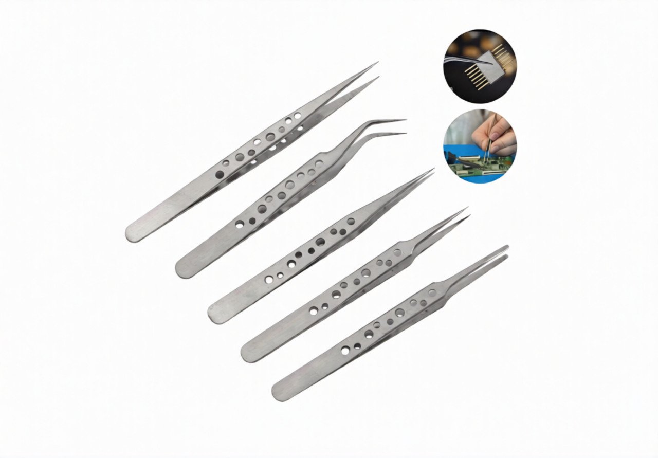 img-1779301895-e6cc9b1235e9.jpg Set preciznih pinceta 5kom za elektroniku urarstvo pincete - Slika 1